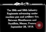 Image American 39e et 58e Régiments d'infanterie Meuse France, 1918, de la seconde 53 séquences d'archives historiques vidéo 65675029580