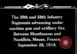 Image American 39e et 58e Régiments d'infanterie Meuse France, 1918, de la seconde 57 séquences d'archives historiques vidéo 65675029580