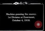 Standbild American 1 Division Truppen Exermont Frankreich, 1918, aus Sekunde 1 historischem Filmmaterial Videoclip 65675029589