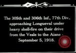 Standbild 305th und 306 Infanterie Longueval Frankreich, 1918, aus Sekunde 13 historischem Filmmaterial Videoclip 65675029597