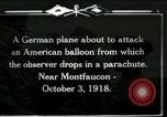 Standbild Beobachtung Ballon Montfaucon Frankreich, 1918, aus Sekunde 1 historischem Filmmaterial Videoclip 65675029598
