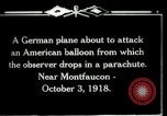 Standbild Beobachtung Ballon Montfaucon Frankreich, 1918, aus Sekunde 4 historischem Filmmaterial Videoclip 65675029598