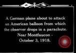 Standbild Beobachtung Ballon Montfaucon Frankreich, 1918, aus Sekunde 6 historischem Filmmaterial Videoclip 65675029598