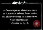 Standbild Beobachtung Ballon Montfaucon Frankreich, 1918, aus Sekunde 7 historischem Filmmaterial Videoclip 65675029598