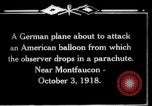 Standbild Beobachtung Ballon Montfaucon Frankreich, 1918, aus Sekunde 14 historischem Filmmaterial Videoclip 65675029598
