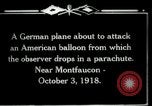 Standbild Beobachtung Ballon Montfaucon Frankreich, 1918, aus Sekunde 18 historischem Filmmaterial Videoclip 65675029598