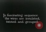 Image of telephone wires manufactured New York United States USA, 1928, second 25 stock footage video 65675029617
