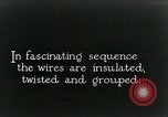 Image of telephone wires manufactured New York United States USA, 1928, second 26 stock footage video 65675029617