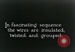 Image of telephone wires manufactured New York United States USA, 1928, second 27 stock footage video 65675029617
