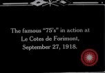 Standbild American 128th Field Artillery Le Côtes de Forimont Frankreich, 1918, aus Sekunde 1 historischem Filmmaterial Videoclip 65675029627