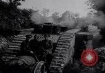 Image of British Mark IV (female) tank with hitchhikers France, 1916, second 5 stock footage video 65675029642