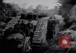 Image of British Mark IV (female) tank with hitchhikers France, 1916, second 9 stock footage video 65675029642