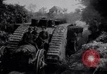 Image of British Mark IV (female) tank with hitchhikers France, 1916, second 11 stock footage video 65675029642