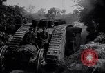 Image of British Mark IV (female) tank with hitchhikers France, 1916, second 12 stock footage video 65675029642