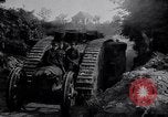 Image of British Mark IV (female) tank with hitchhikers France, 1916, second 16 stock footage video 65675029642