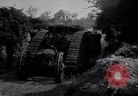 Image of British Mark IV (female) tank with hitchhikers France, 1916, second 22 stock footage video 65675029642