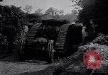 Image of British Mark IV (female) tank with hitchhikers France, 1916, second 23 stock footage video 65675029642