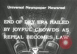 Image of People drink alcohol and celebrate end of prohibition United States USA, 1933, second 3 stock footage video 65675029682