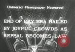 Image of People drink alcohol and celebrate end of prohibition United States USA, 1933, second 5 stock footage video 65675029682