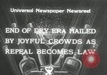 Image of People drink alcohol and celebrate end of prohibition United States USA, 1933, second 6 stock footage video 65675029682