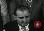 Image of Joseph McCarthy investigates communism New York City USA, 1953, second 56 stock footage video 65675029713