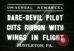 Standbild Stunt Pilot Bustleton Pennsylvania USA, 1936, aus Sekunde 8 historischem Filmmaterial Videoclip 65675029724