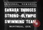 Standbild Kanada's Olympic swimming Team Montreal Quebec Kanada, 1936, aus Sekunde 1 historischem Filmmaterial Videoclip 65675029725