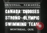 Standbild Kanada's Olympic swimming Team Montreal Quebec Kanada, 1936, aus Sekunde 3 historischem Filmmaterial Videoclip 65675029725