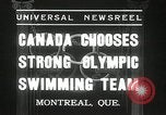 Standbild Kanada's Olympic swimming Team Montreal Quebec Kanada, 1936, aus Sekunde 4 historischem Filmmaterial Videoclip 65675029725