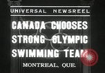 Standbild Kanada's Olympic swimming Team Montreal Quebec Kanada, 1936, aus Sekunde 5 historischem Filmmaterial Videoclip 65675029725