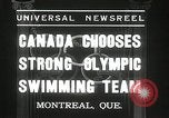 Standbild Kanada's Olympic swimming Team Montreal Quebec Kanada, 1936, aus Sekunde 9 historischem Filmmaterial Videoclip 65675029725