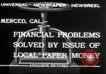 Image papier monnaie locale Merced California USA, 1932, de la seconde 4 séquences d'archives historiques vidéo 65675029789