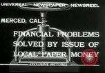 Image papier monnaie locale Merced California USA, 1932, de la seconde 6 séquences d'archives historiques vidéo 65675029789