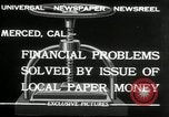 Image papier monnaie locale Merced California USA, 1932, de la seconde 8 séquences d'archives historiques vidéo 65675029789