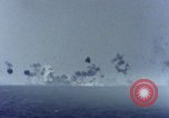 Image of USS Tennessee (BB-43) struck by Kamikaze Pacific Ocean, 1945, second 24 stock footage video 65675029816