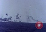 Image of USS Tennessee (BB-43) struck by Kamikaze Pacific Ocean, 1945, second 35 stock footage video 65675029816