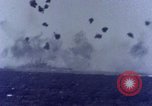 Image of USS Tennessee (BB-43) struck by Kamikaze Pacific Ocean, 1945, second 42 stock footage video 65675029816