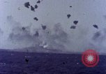 Image of USS Tennessee (BB-43) struck by Kamikaze Pacific Ocean, 1945, second 46 stock footage video 65675029816