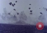 Image of USS Tennessee (BB-43) struck by Kamikaze Pacific Ocean, 1945, second 51 stock footage video 65675029816