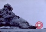 Image of USS Bunker Hill struck by Kamikazes Japan, 1945, second 55 stock footage video 65675029822