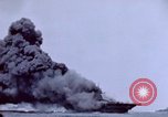 Image of USS Bunker Hill struck by Kamikazes Japan, 1945, second 56 stock footage video 65675029822