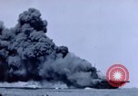 Image of USS Bunker Hill struck by Kamikazes Japan, 1945, second 58 stock footage video 65675029822