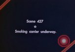 Image of burning American aircraft carrier Japan, 1945, second 4 stock footage video 65675029824