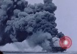 Image of burning American aircraft carrier Japan, 1945, second 14 stock footage video 65675029824