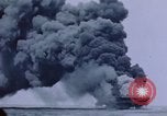 Image of burning American aircraft carrier Japan, 1945, second 15 stock footage video 65675029824