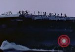 Image of burning American aircraft carrier Japan, 1945, second 27 stock footage video 65675029824
