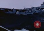 Image of burning American aircraft carrier Japan, 1945, second 32 stock footage video 65675029824