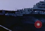 Image of burning American aircraft carrier Japan, 1945, second 33 stock footage video 65675029824