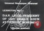 Immagine di Harry S Truman onorato per l'associazione dei vecchi sentieri Lexington Missouri USA, 1934, secondo 3 filmato di repertorio 65675029843