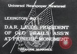 Immagine di Harry S Truman onorato per l'associazione dei vecchi sentieri Lexington Missouri USA, 1934, secondo 7 filmato di repertorio 65675029843
